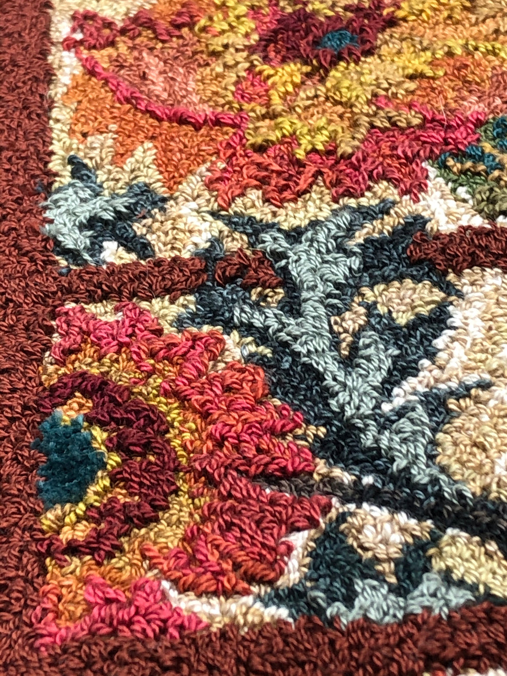Views of Morris Punch Needle Pattern - Floral Design | Orphaned Wool ...
