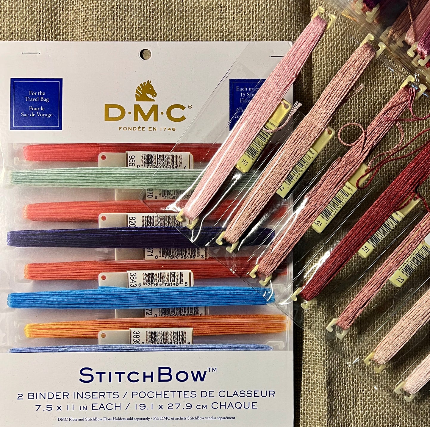 DMC- Stitch Bow Inserts - 2 large size binders