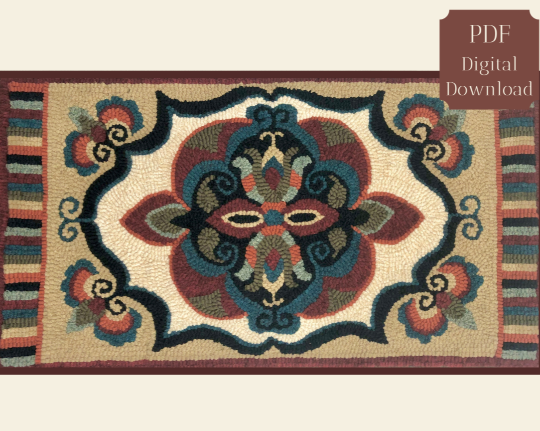 Rug Patterns.pdf Antiquity PDF Rug Hooking Pattern | Enlargeable Geometric | Orphaned ...