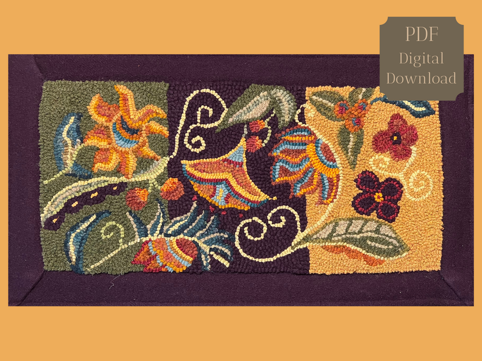 Rug Patterns.pdf Rug Hooking PDF Patterns | Instant Download Enlargeable Designs ...