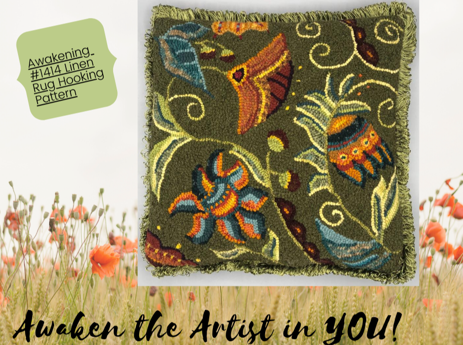 Rug Hooking- Patterns on Natural Linen – Orphaned Wool