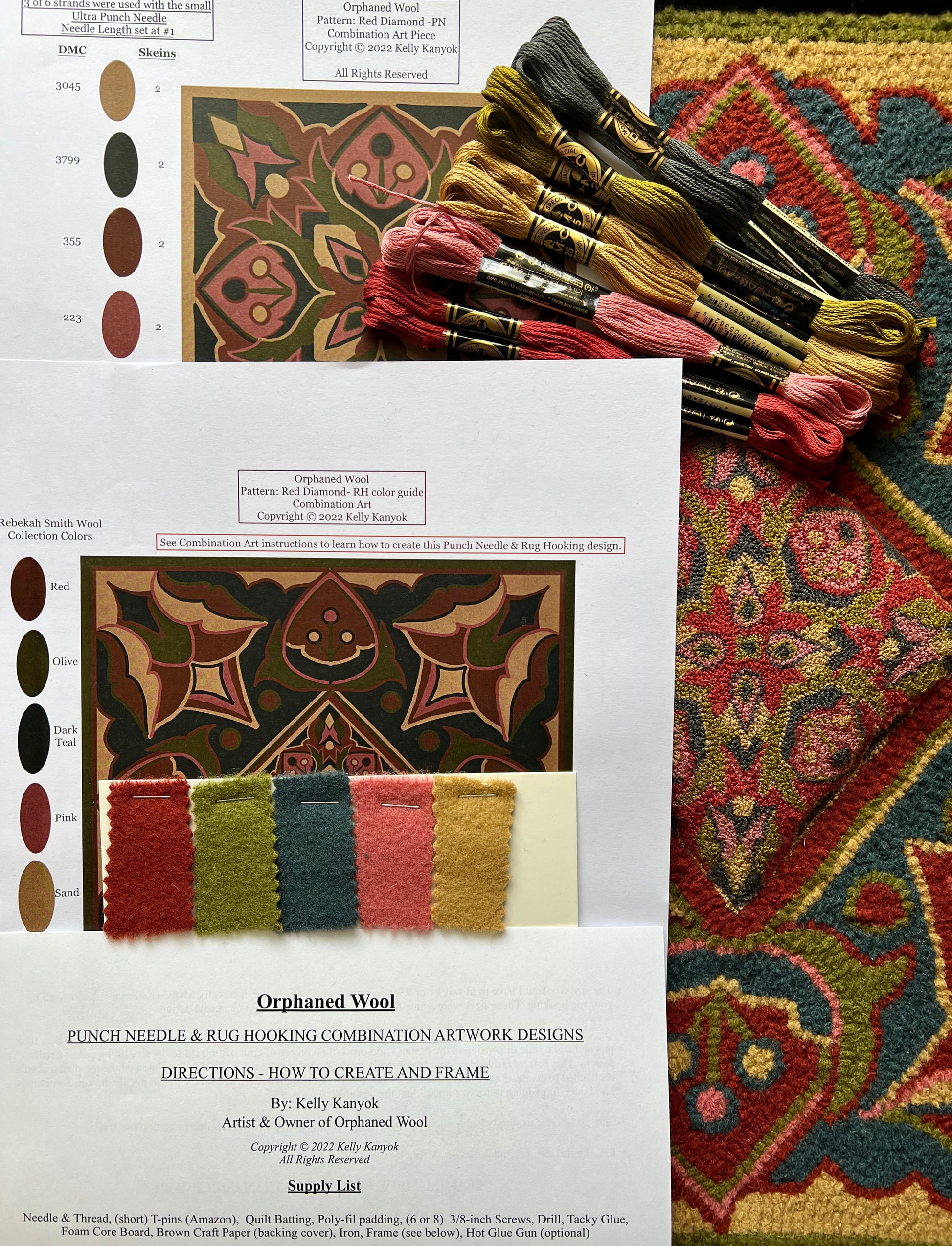 rug hooking and punch needle supplies