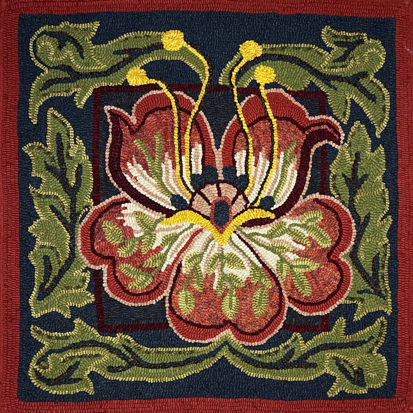 Arise- Rug Hooking Pattern on Paper, Floral Pattern By Orphaned Wool