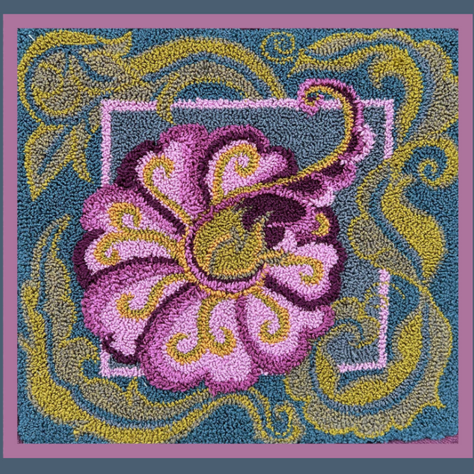 Blossom- Rug Hooking Linen Pattern, by Orphaned Wool