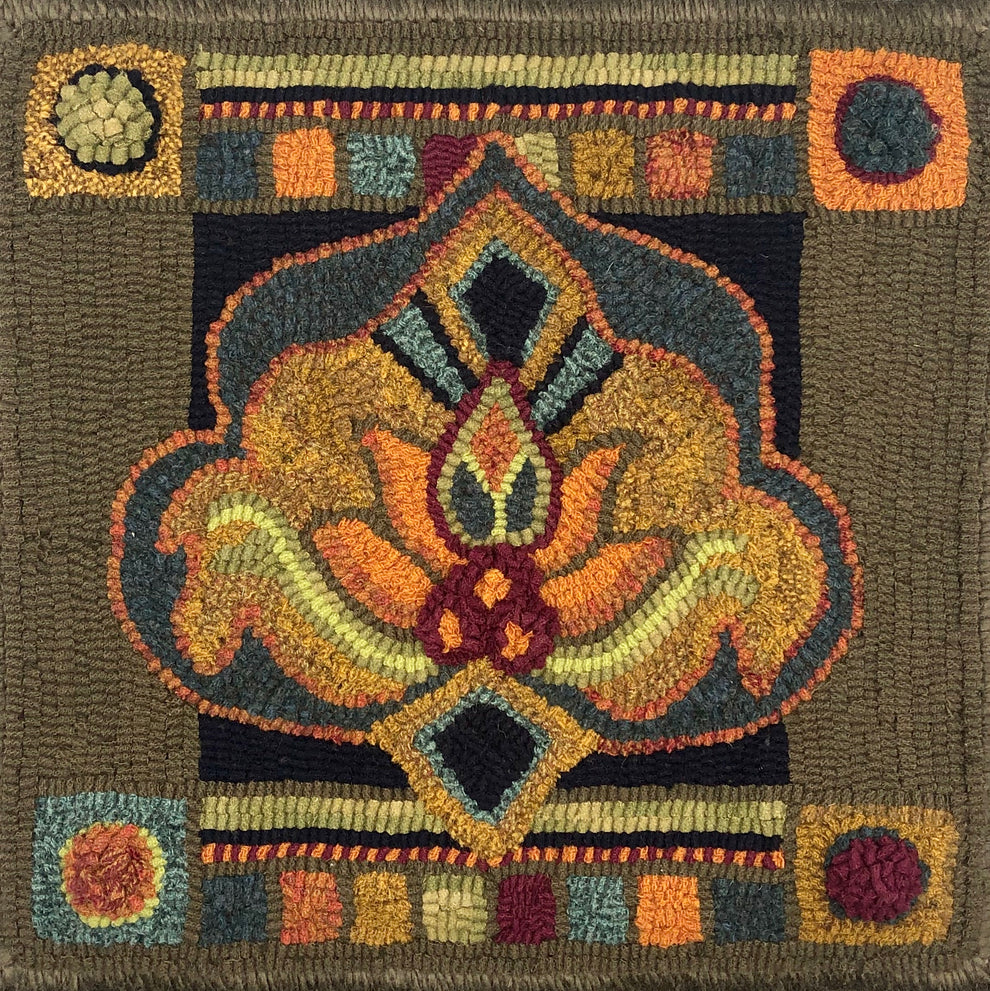 Reflect Rug Hooking Pattern | Enlargeable Geometric Paper Design ...