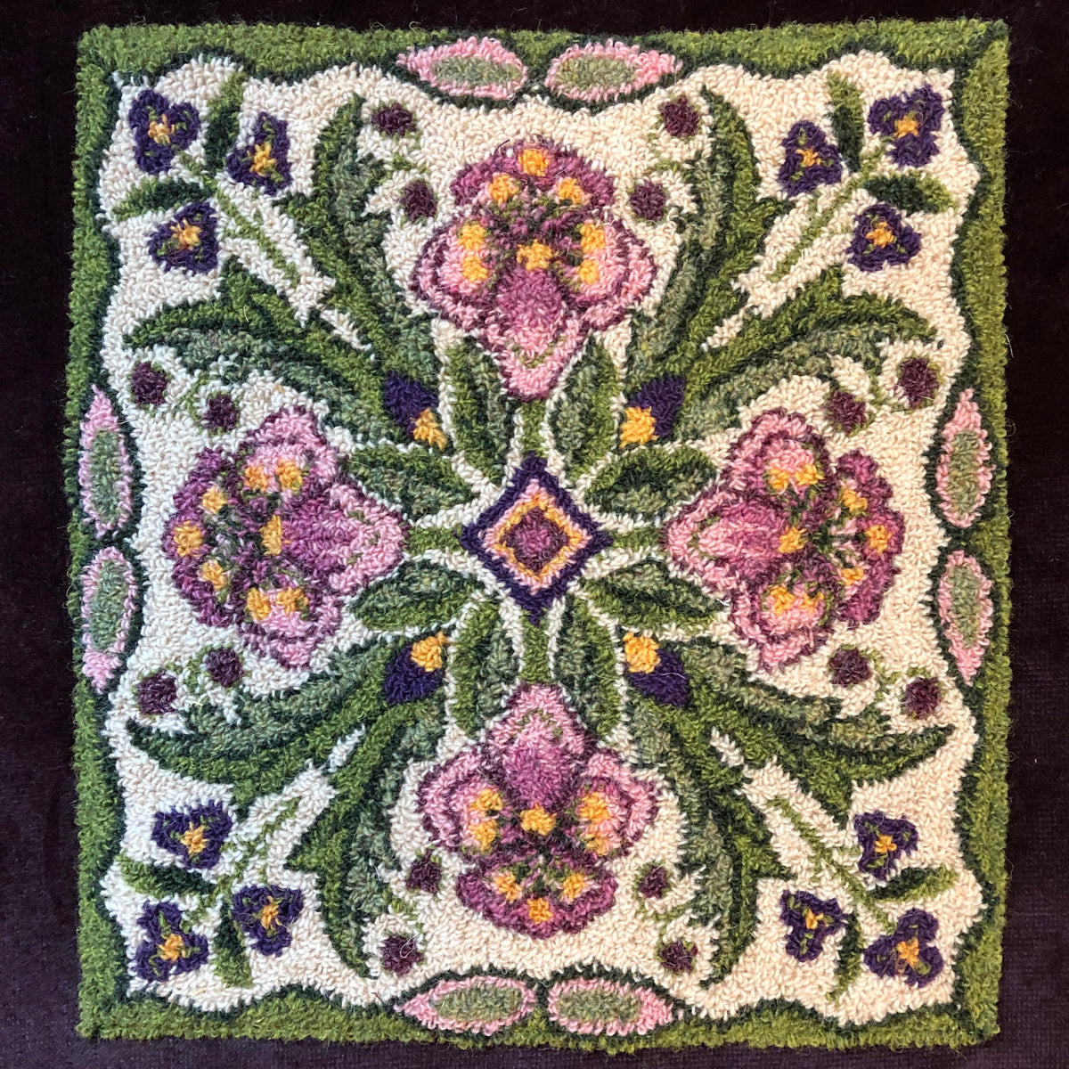Paper Rug Patterns Lovely Rug Hooking Pattern – Geometric Floral Design | Orphaned Wool ...