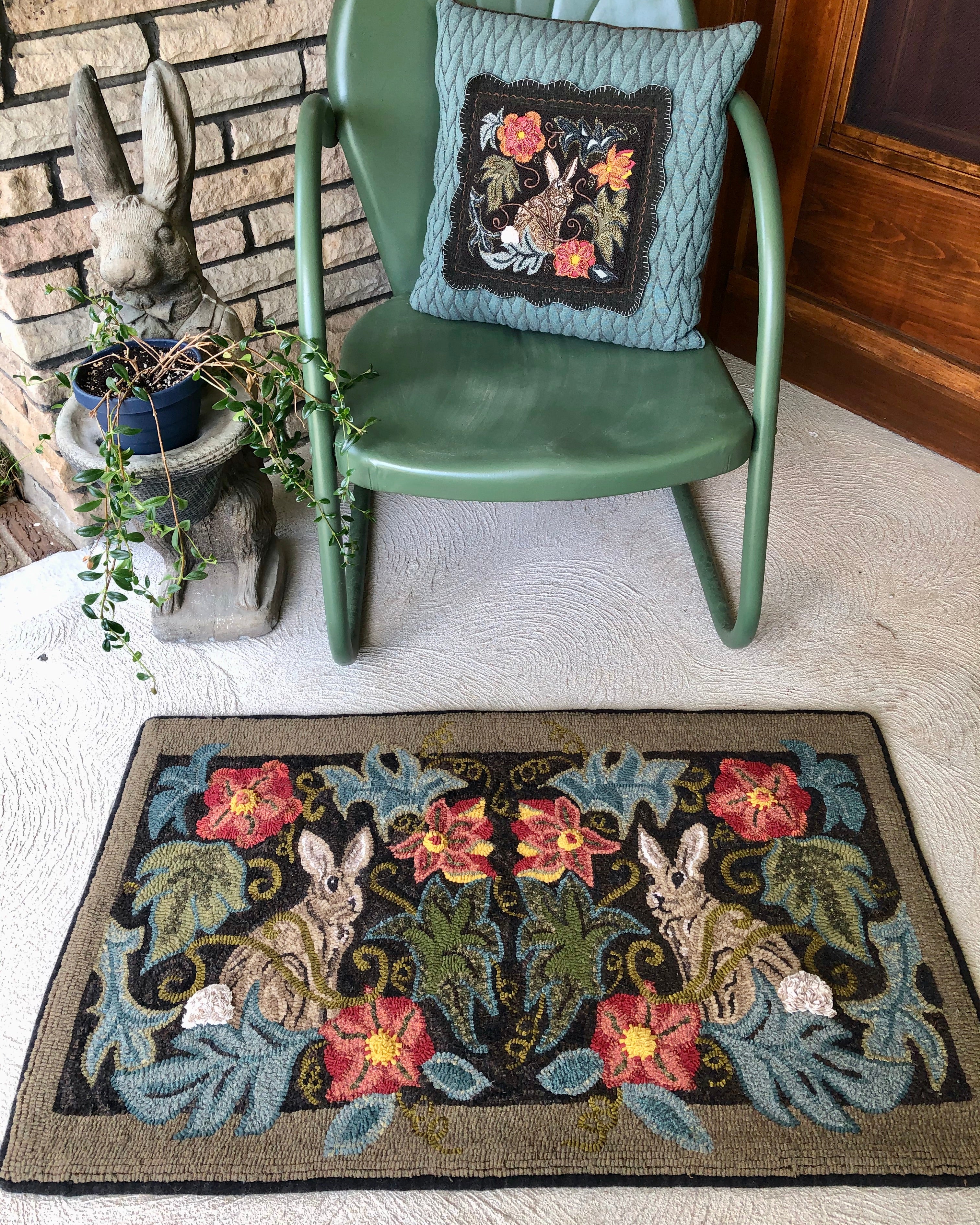 We'll Get You My Pretty Hooked Rug hotsell Pattern ~ Hand Drawn on Linen