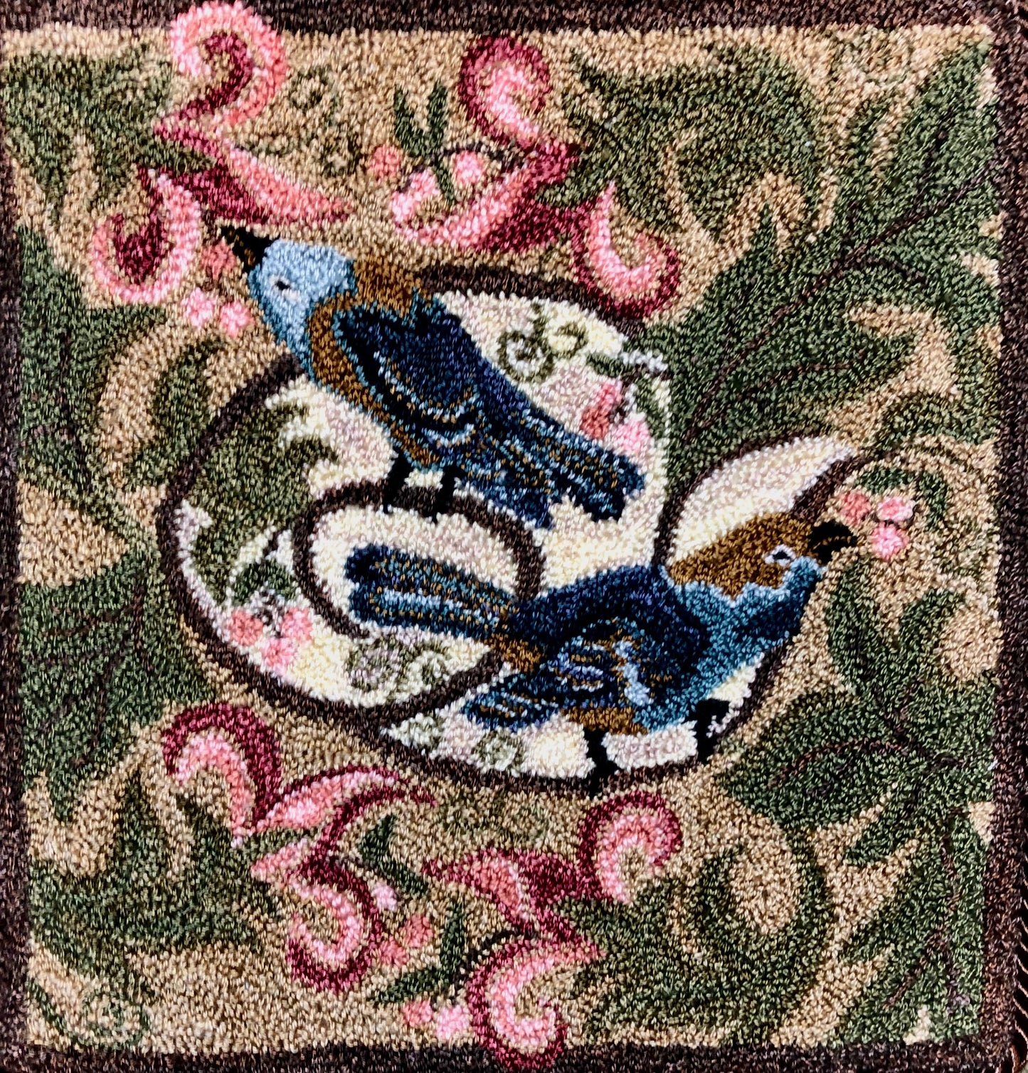 Berry Birds- Punch Needle Pattern, Paper and Cloth Patterns, by Orphaned Wool